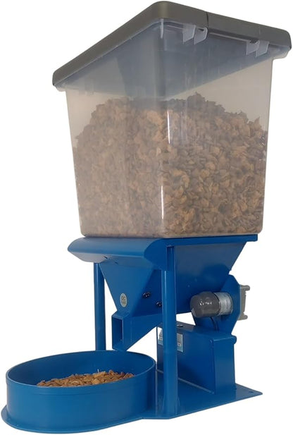 Precision XL Automatic Large Dog Feeder, 30 lb Storage Capacity, Program up to 4 timed Meals/Day with Smartphone, JAM-Free (Royal Blue)