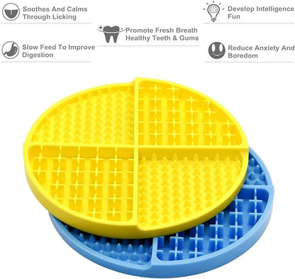 Bangp Silicone Dog & Cat Lick Mat and Slow Feeder,Extends Mealtime for Fast Eaters and Reduces Anxiety,Heavy-Duty Design,Dishwasher Safe,Perfect for Yogurt,Treats,Peanut Butter