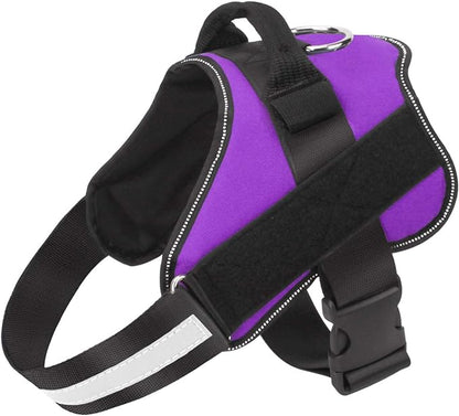 Bolux Dog Harness, No-Pull Reflective Dog Vest, Breathable Adjustable Pet Harness with Handle for Outdoor Walking - No More Pulling, Tugging or Choking (Purple, S)