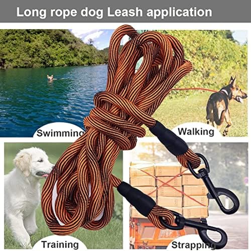 BTINESFUL Dog Tie Out Long Tether 8/12/20/30/50/75ft Rope Dog Lead for Yard - Image 6