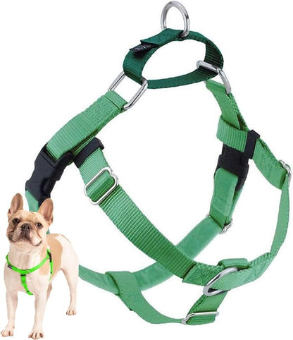 2 Hounds Design Freedom No Pull Dog Harness, Adjustable Harness, Easy Walking & Comfortable Control, Fits Small, Medium & Large Dogs, Solid Colors, Made in USA, 1" XXL, Neon Green