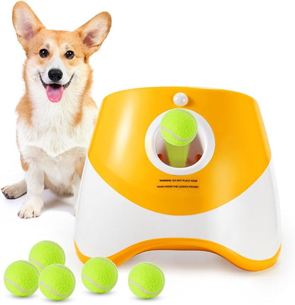Pet Dog Ball Launcher Automatic Ball Throwing Machine Tennis Ball Launcher Dog Interactive Toy Outdoor