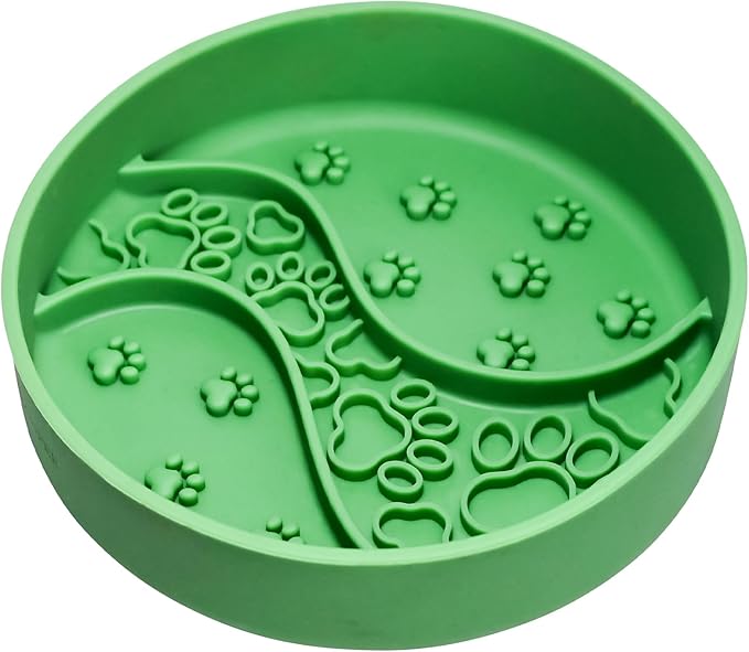 Silicone Slow Feeder Cat Bowl for Small Dogs, Strong Suction Cup Anti-Tip Anti-Choking Chew-Resistant Pet Feeding Bowls