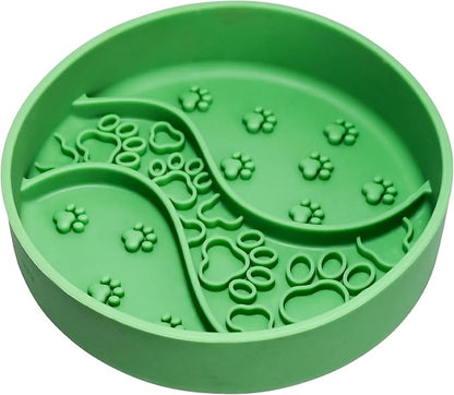 Silicone Slow Feeder Cat Bowl for Small Dogs, Strong Suction Cup Anti-Tip Anti-Choking Chew-Resistant Pet Feeding Bowls