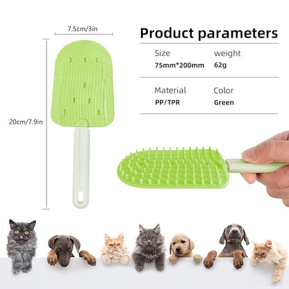 Pet Ice Cream Massage Comb, Cat Double-Sided Grooming Brush, Cat Tongue Brush for Cats Grooming Easily Removes Fur Reducing Hairballs (Green)