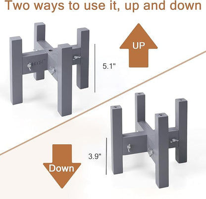 Elevated Dog Bowl Stand,Adjustable Dog Food Stand for 6”-8” Bowls,Single DogBowl Holder 7” Tall for Cats and Small Dogs Grey