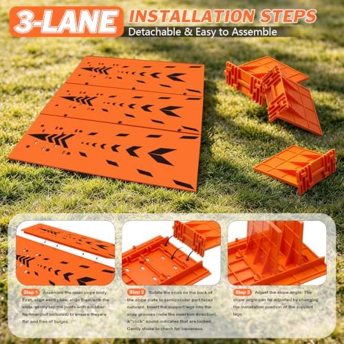 RC Jump Ramp Jumping Stunt, Detachable RC Training Takeoff Board Ramp Track for 1/12 1/14 1/16 1/18 1/24 Scale RC Car Monster Truck Buggy Off-Road Racing Games - Image 4