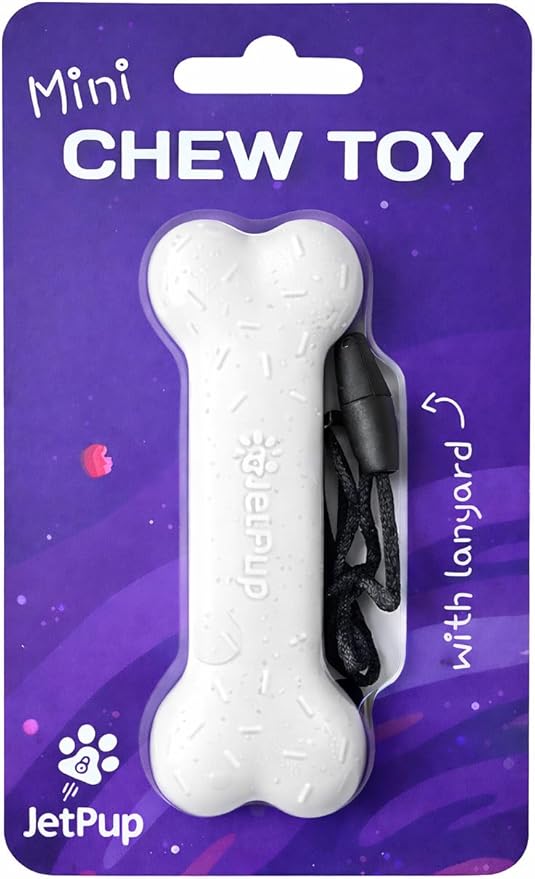 Mini Pup Chew Toy Lanyard- Bone - Human Grade Chew Toy - Human Pup Play - 100% Food Grade Silicone (Mini White Bone)