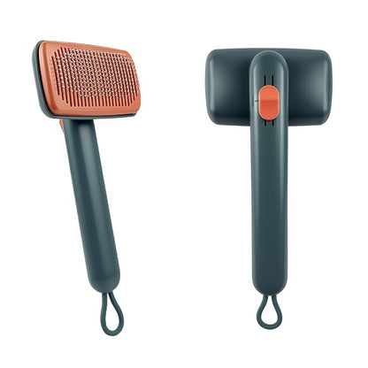 Self Cleaning Deshedding Cat Brush for Dogs & Cats,Adjustable Cat Brushes for Indoor Cats, Easy to Clean Grooming Tool for Long & Short Haired Pets