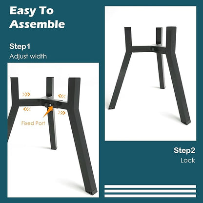 SHAINFUN Metal Raised Dog Bowl Stand for Extra Large and Large Breeds, Adjustable Width for 7-10.6" Food & Water Bowls, Single Tall Elevated Dog Bowls Holder, 13.7" Tall (Bowl Not Included)