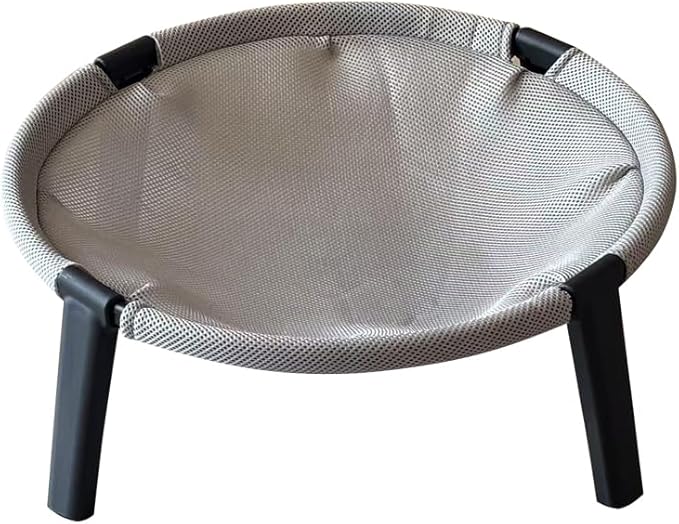 Elevated Cat Hammock Bed, Breathable Mesh Raised Cat Lounger, Removable Washable Mesh(Gray)