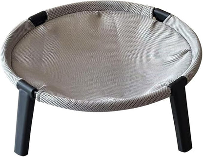 Elevated Cat Hammock Bed, Breathable Mesh Raised Cat Lounger, Removable Washable Mesh(Gray)