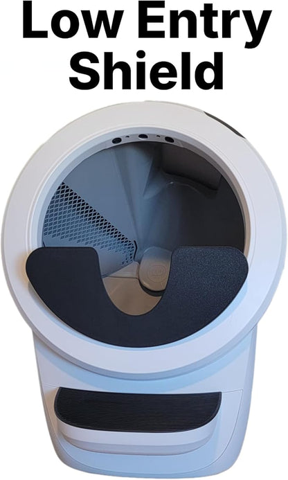Low Entry Max Shield for Litter-Robot 4: Anti-Flicking, Single Part (Black Low Entry Shield)