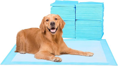 FluffyDream Super Absorbent Waterproof Dog and Puppy Pet Training Pad, Housebreaking Pet Pad,Blue (23.6"x35.4"(20PCS))