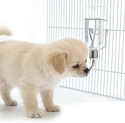 Baluue Dog Water Dispenser No-Drip Pet Water Bottle for Cage Crate 180ml /6Oz Hanging Small Bottle for Cage Crate Raised and Lowered Waterfeeding for Dogs and Small Pets
