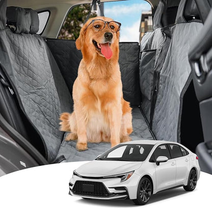 BEERTE Dog Car Seat Cover Fit for Toyota Corolla 2020-2026 Oxford Waterproof Scratchproof Dog Car Seat Cover for Back Seat Pet Seat Cover for Dogs Car Hammock with Mesh Window (Black Green)