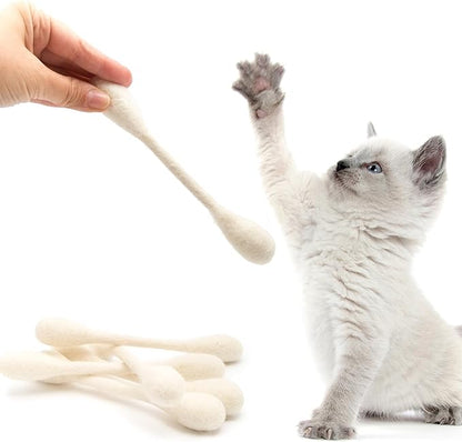 Glaciart One Swabs Cat Toys with Catnip - 6 Pk | Durable for Chew, Cute Cat Toys Interactive Kitty for Boredom, Exercise, & Play | Filled w/Organic Catnip for Anxiety & as Digestive Aid | Gift Idea