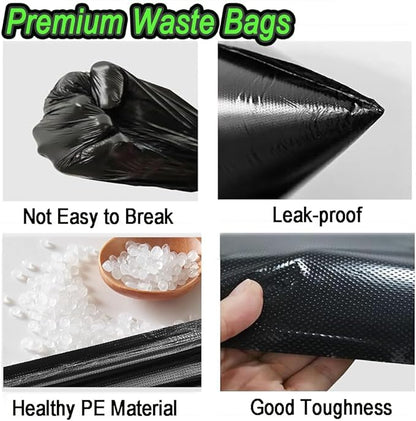 100 Count Dog Poop Bags Sized 23.6" x 21.6" for 20L Dog Poop Trash Can, Black
