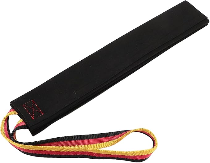 Fockety Leather Bite Rag for Dog Training, Interactive Puppy Bites Rag with Handle, Dog Tug Toys, Tug of War Dog Toy, Train Bite Grip, Puppy Toy to Build Prey Drive, Play Tug of War Game