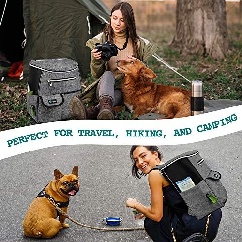 PetAmi Dog Travel Backpack 27L Airline Approved Pet Supplies Bag, Gray - Image 6
