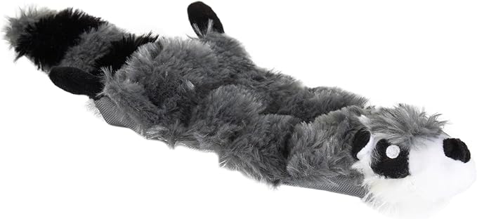 Hyper Pet Critter Skinz Super Squeaker Raccoon Stuffing Free Plush Soft Dog Toy, Large, Pack of 1