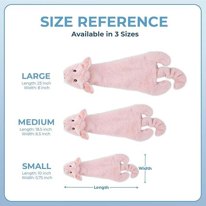 Best Pet Supplies Squeaky Dog Toys with Soft Durable Fabric for Small, Medium and Large Pets Interactive Toy for Indoor Play, Supports Active Biting and Play - Pig, Small