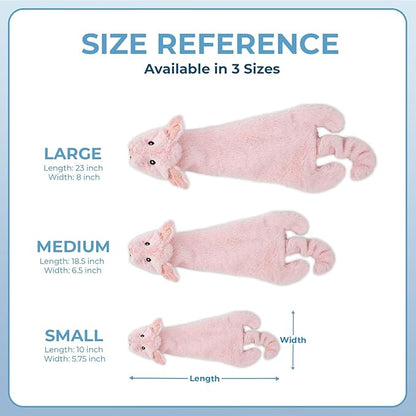 Best Pet Supplies Squeaky Dog Toys with Soft Durable Fabric for Small, Medium and Large Pets Interactive Toy for Indoor Play, Supports Active Biting and Play - Pig, Medium