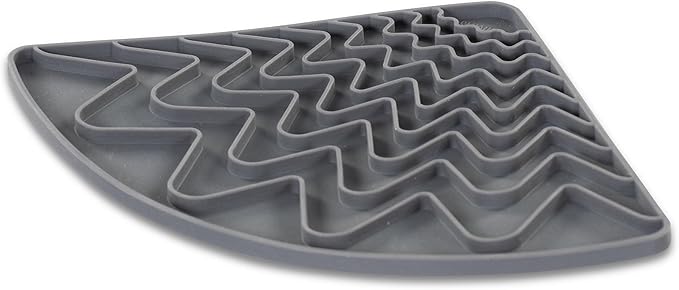Messy Mutts 628043607996 Triangle Dog Licking Mat Grey