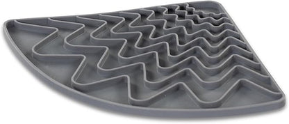 Messy Mutts 628043607996 Triangle Dog Licking Mat Grey