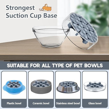 Soft Silicone Anti-Choking Puzzle Slow Feeder Insert, Anti-Slip for Dog Bowls