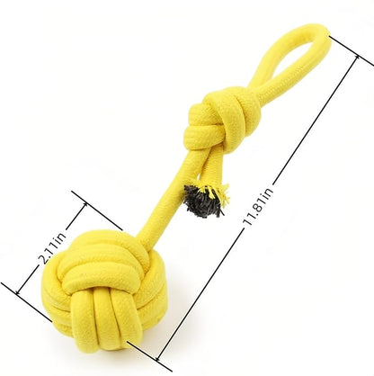 CandyColor Dog Cat Chew Rope Toy - 30cm Non-Toxic Dental Teething Toy for Puppies Kittens, Durable Rainbow Macaron Cotton Rope - Anti-Anxiety Interactive Play, Furniture Saver & Machine Washable