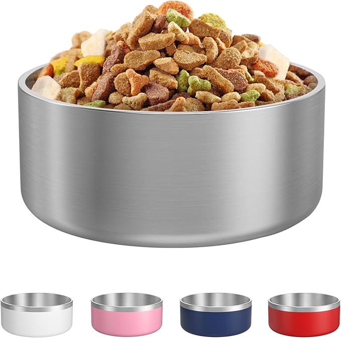 LIANLAI Stainless Steel Dog Bowls, Rust-Resistant Pet Bowls, Non Slip Dog Water Bowl, Versatile Feeding Bowls（40 oz