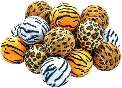 Unique Sports Dog Fetch Squeaker Balls Animal Prints 18 Pack - Image 5