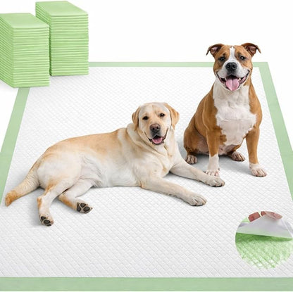 Gimars 4XL 36"x36" Thicken Heavy Absorbency Dog Pad Extra Large- Jumbo Disposable Polymer Quick Dry No Leaking Pee Pads for Dogs, Cats, Rabbits Pets 30 Counts-Green