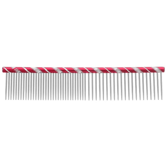 UEETEK Stainless Steel Pet Shedding Comb for Dogs Cats Grooming Tool with Different Spaced Teeth 6.29 Inch Fur Removal Trimming Comb