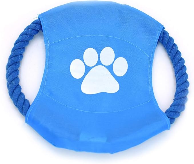 Dog Toys Flying Disc Rope Toy Chew Toys 2 Pack for Dogs Flying Discs Training Cotton Rope-Dog Toy Pack Set DT1-2P Footprint