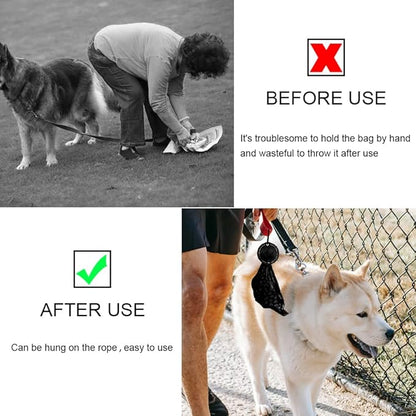 5 Colors Dog Poop Bag Holder, Waste Bag Holder with Carabiner Clip, Hands Free Poop Bag Carrier for Leash, Pet Waste Bag Dispenser for Dog Walking Accessory