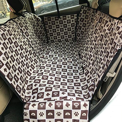 Dog Car Seat Cover - Heavy Duty Dog Hammock with Side Flaps - Waterproof/Scratch Proof/Nonslip Padded Pet Seat Cover - Universal fits All Cars