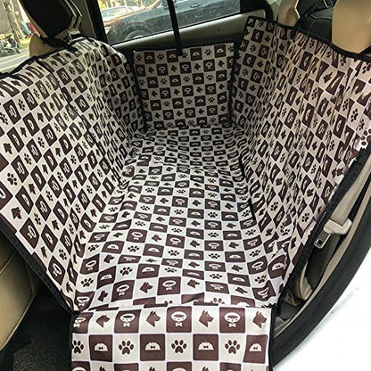 Dog Car Seat Cover - Heavy Duty Dog Hammock with Side Flaps - Waterproof/Scratch Proof/Nonslip Padded Pet Seat Cover - Universal fits All Cars