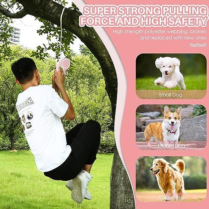 Upgraded 16 Ft Retractable Dog Leash with Chew Proof Cable - Pink - Image 2