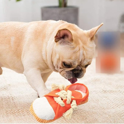 Dog Chew Toys,Creative Shoes Shape Squeaky Toy, Durable and Safe Dog Playing Toy Funny Shoes Sound Toy for Small and Medium Pets