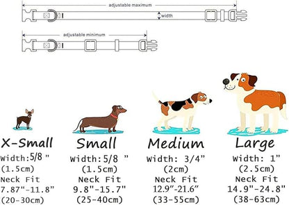 Dog Collar with Bohemia Floral Tribal Geometric Patterns - Soft Ethnic Style Collar Adjustable for Small Medium Large Dogs(Sea Wave,M)