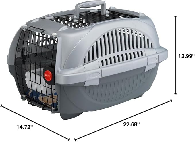 Ferplast Atlas 20 Deluxe Open Cat Carrier Dog Carrier, Secure and Practical, Durable, Open Top Design, Easy to Clean, Ideal for Travel, Pet Carrier up to 8 Kg. 57x37x33 cm.