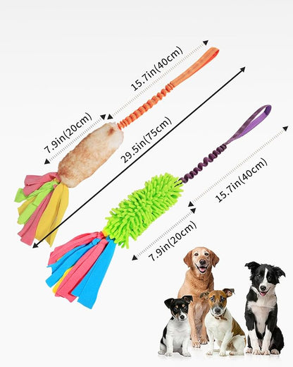 SCHITEC Tug Toy for Dogs, [2 Pack] Bungee Tug of War Squeaky Rope Toys for Exercise & Interactive Play Games, Puppy Training Pull Toy for Small Medium Large Dog