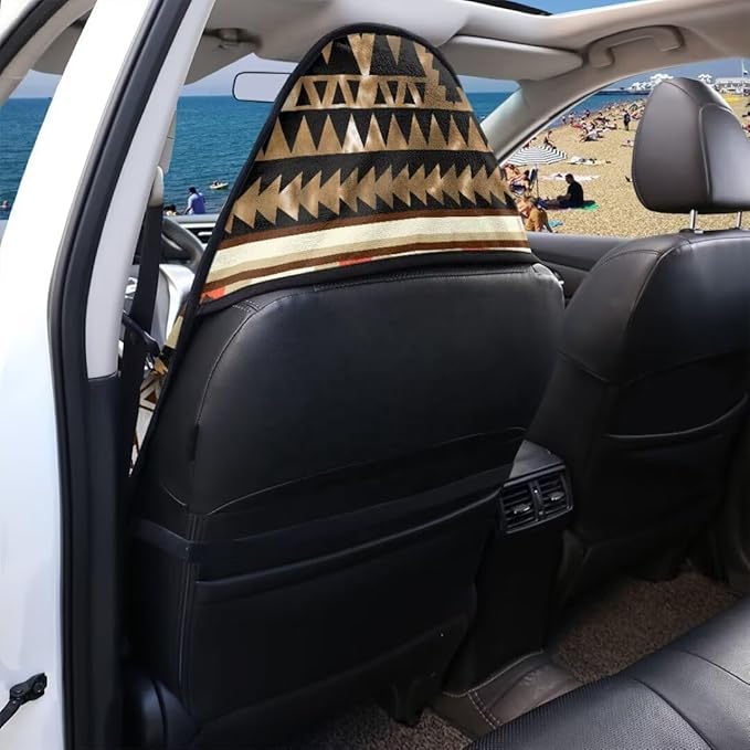 Coldinair Native Aztec Geometric Waterproof Towel Car Seat Cover Front Seats Only for Post,Sports for Workout,Beach,Hiking,Non-Slip Bucket Seat Protector Universal Fits for Cars,Van,Truck,SUV,Sedan