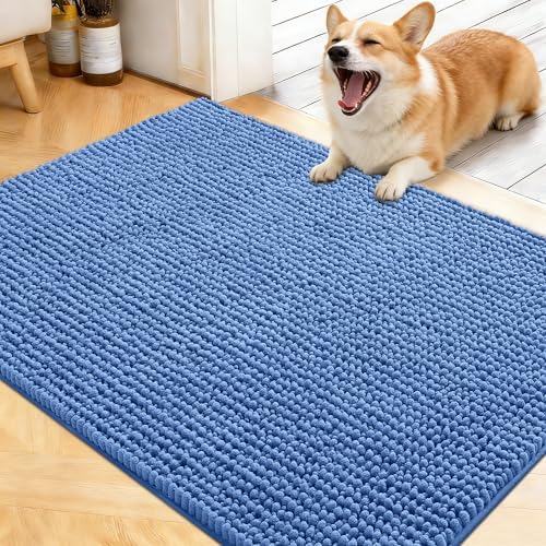 OLANLY Dog Door Mat for Muddy Paws 40x32, Extra Absorbent Chenille Mud Mat by OLANLY