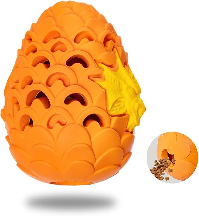 Premium Dog Toys for Aggressive Chewer Large Breed, Indestructible Tough Dog Chew Toys for Large Medium Dogs,Durable Dog Puzzle Toys Dragon Dinosaur Egg Design