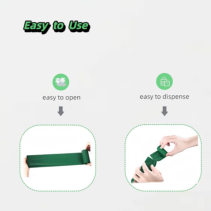 Green Dog Waste Bags, Extra Thick and Leak-Proof Poop Bags for Dogs&Cats (Green(3 Rolls))