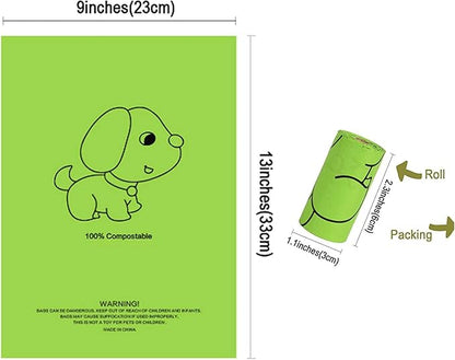 Petmolico Dog Poop Bag Holder Leash Attachment, Waste Bag Dispenser Zippered Pouch, Fits Any Leash, Includes Free Roll of Bags, 2 Pack - Leopard