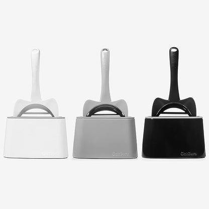 CatGuru Cat Litter Scoop, Jumbo Litter Scoop, Litter Scooper with Deep Shovel & Long Handle, Super Fast Sifter, Durable Kitty Litter Scoop, Cat Stuff, Kitten Supplies (Black)